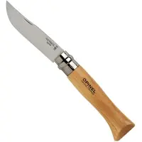 Opinel couteau de poche No. 8 Classic, Inox, avec étui en cuir, hêtre
