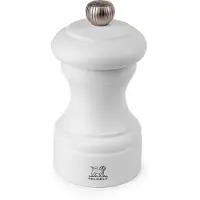 Peugeot Moulin à poivre Bistro, 10 cm, blanc mat, bois de hêtre