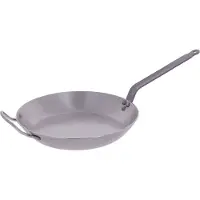 De Buyer Poêle à frire Lyonnaise Carbon - ø 36 cm - Sans revêtement antiadhésif