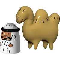 Alessi Ornement de No?l Amir & Camelus 5?cm lot de 2