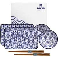 Tokyo Design Studio Nippon Blue sushi serviesset 6-delig