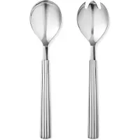 Georg Jensen Couverts Bernadotte Pour La Salade Métal Argent 10x23x10 Cm