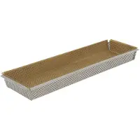 De Buyer Moule à Gâteau Rectangulaire Perforé 35x10.5x3.5 Cm