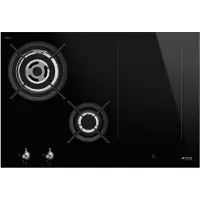 Smeg Classic PM3743D plaque Noir Intégré 75 cm Combi 4 zone(s)