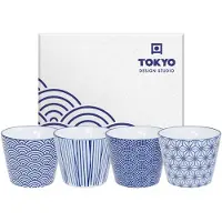 Tokyo Design Studio Tasse Nippon Blue 18 cl lot de 4