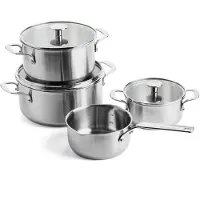 KitchenAid Batterie de Cuisine Inox 4 Pièces