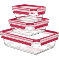 Tefal N10509, Boîte de conservation, Rouge, Transparent