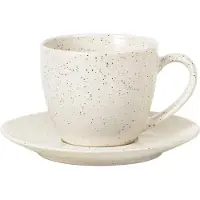Broste Copenhagen Tasse Nordic Vanilla avec soucoupe - set de 6 pièces