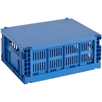 HAY Colour Crate Couvercle Métal Medium | Electric Blue