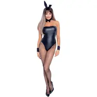Cottelli Bunny - déguisement sexy lapine brillant - 5 pièces
