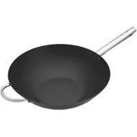 Masterclass Heavy Duty Wok Pan 35.5 Cm Argenté