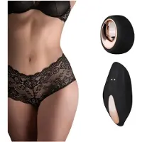 Huismerk - culotte vibrante télécommandée sans fil rechargeable - noir (S-L)
