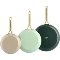 Greenpan Lot de 3 poêles Shades avec revêtement antiadhésif, compatibles avec tous les types de cuisinières