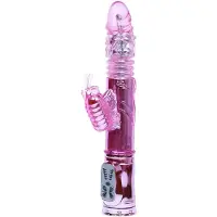 Baile - vibromasseur rabbit papillon - stimulation clitoridienne - rose
