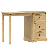 vidaXL Coiffeuse Corona 110x47x75 cm pin massif