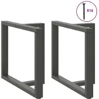 vidaXL Pieds de table de salle à manger en T 2 pcs. Anthracite 100x35x(72-73) cm Acier