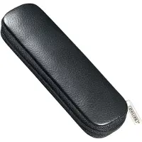 ONLINE Schreibgeräte ONLINE Etui en cuir noir pour deux instruments d'écriture ONLINE, avec fermeture éclair (90686)