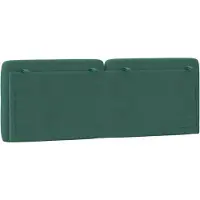 vidaXL Coussin de tête de lit vert foncé 120 cm velours