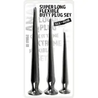 You2Toys - ensemble de plugs anaux extra longs (3 pièces, noir)
