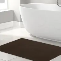 OEM Tapis de bain antidérapant Hammetex 100 % coton, 43 x 61 cm, pour salle de bain et toilettes, absorbant, séchage rapide, lavable, marron
