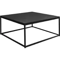 Sweeek Table Basse Industrielle Structure Métal Noir L 80 X L 80 X H 36cm