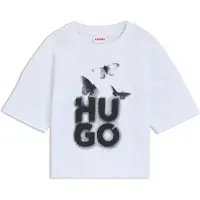 HUGO T-shirt ample en coton avec logo artistique pour enfant