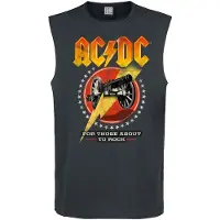 AC/DC Débardeur de - Amplified Collection - For Those About To Rock - S - XL - pour Homme - anthracite - Taille XL