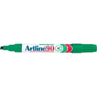 Artline 90N Marqueur indélébile Moyen Pointe biseautée 2,5 - 5,00 mm Vert Rechargeable (12x)