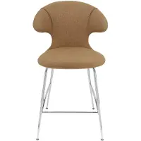 UMAGE Time Flies Tabouret de Comptoir Chrome | Sugar Brown