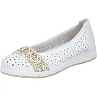 Rieker Ballerina en blanc/blanc combiné, taille 38