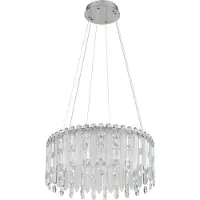 Globo Lighting Lampe suspendue Klunka chrome Ø 59,5cm