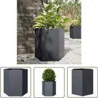 vidaXL Jardinière anthracite hexagone 46x40x45 cm acier