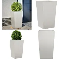 vidaXL Jardinière 45x45x75 cm acier inoxydable