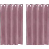 vidaXL Rideaux occultants 2 pcs rose foncé 140 x 140 cm velours