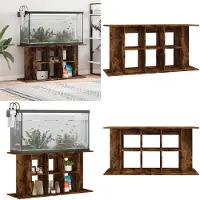 vidaXL Support pour aquarium chêne fumé 120x40x60 cm bois composite