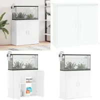 vidaXL Support pour aquarium Blanc 81x36x73 cm Bois composite