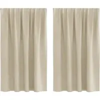 vidaXL Rideaux occultants 2 pcs Crème 140 x 140 cm Velours