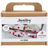Creativ Company Mini Hobbyset Bijoux Collier et Bracelet Rose