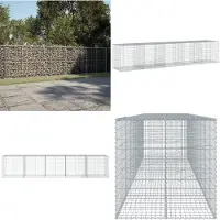vidaXL Gabion avec couvercle 500x100x100 cm Fer galvanisé