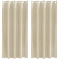 vidaXL Rideaux occultants 2 pcs Crème 140 x 175 cm Velours