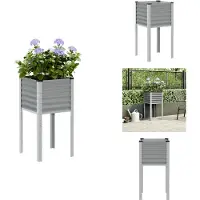 vidaXL Jardinière gris 45x45x88 cm acier