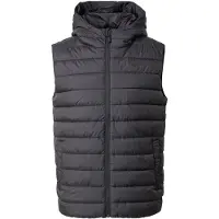 4F Hommes, Gilet, Weste, Noir, (S)