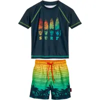 Playshoes Protection UV marine / bleu clair / vert / orange