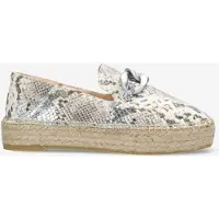 Fred de la bretoniere Espadrilles Fred de la Bretoniere Femme June Chain Espadille Printed Leather Light Blue-Taille 37