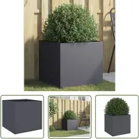 vidaXL Jardinière anthracite 49x47x46 cm acier
