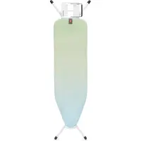Brabantia 243349, planche à repasser de taille standard, coton, compatible avec les centrales vapeur, noire, bleue, verte, blanche, motif, bleu, vert