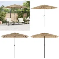 vidaXL Parasol avec mât en acier brun 248x248x248 cm