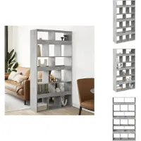 vidaXL Cloison de séparation gris béton bois d'ingénierie