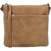 Hide & Stitches Femmes, Sac à main, Sac Bandoulière en Cuir Porto, Marron
