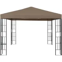 vidaXL Pavillon 3x3 m Taupe